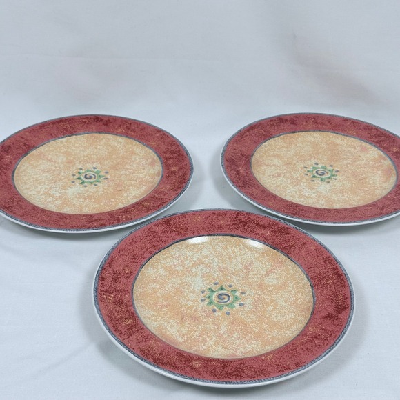 Set of 3 Sakura Casual Dining Oneida Malaga 8" Salad Side Plates Stoneware - Picture 1 of 7